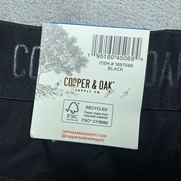 Copper & Oak Supply Co Mens Black Pants 36x30 Recycled Material a1478 - Picture 2 of 7